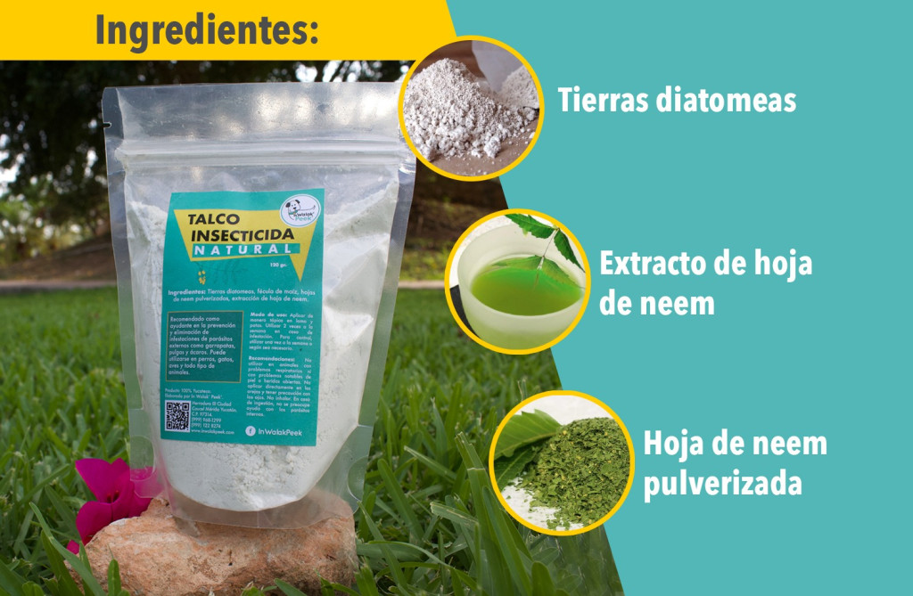 TALCO INSECTICIDA NATURAL 120GR IN WALAK´ PEEK´