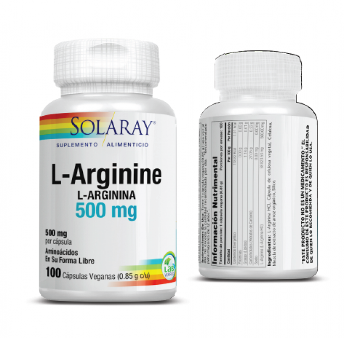 L-Arginine 500mg Aminoácidos en Forma Libre