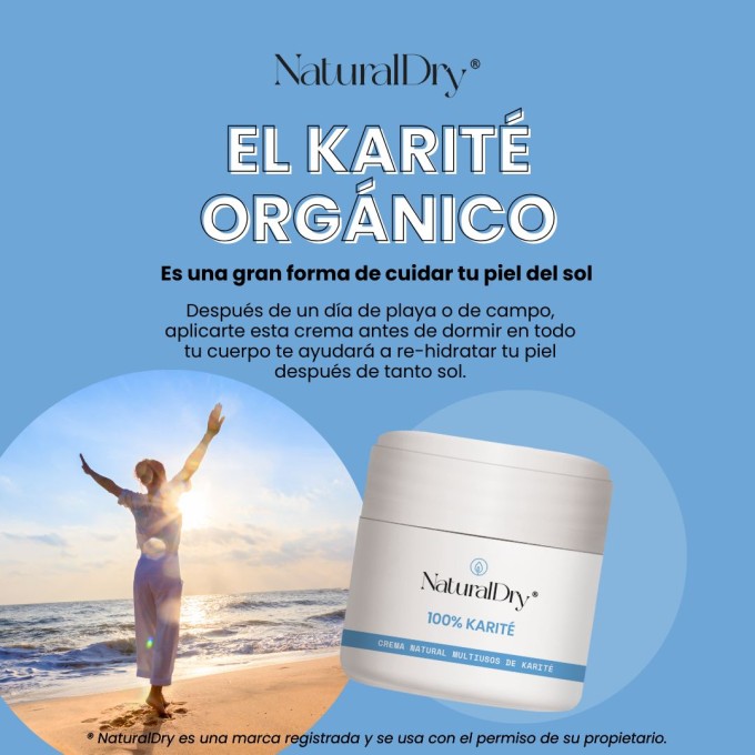 Crema karite orgánica, adicionada con vitamina E - vegana